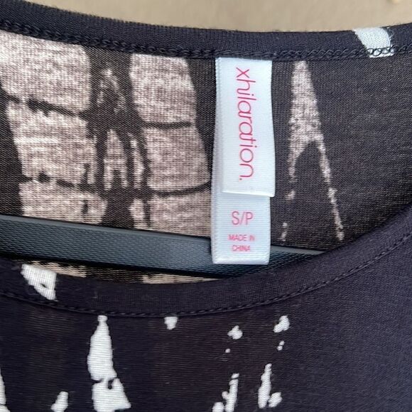 Xhilaration black and white long sleeve dress size small - Picture 3 of 4